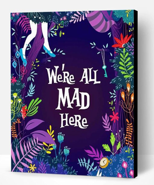 Aesthetic We Are All Mad Here Art Paint By Number