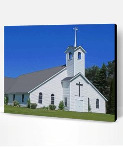 Aesthetic White Church Paint By Number
