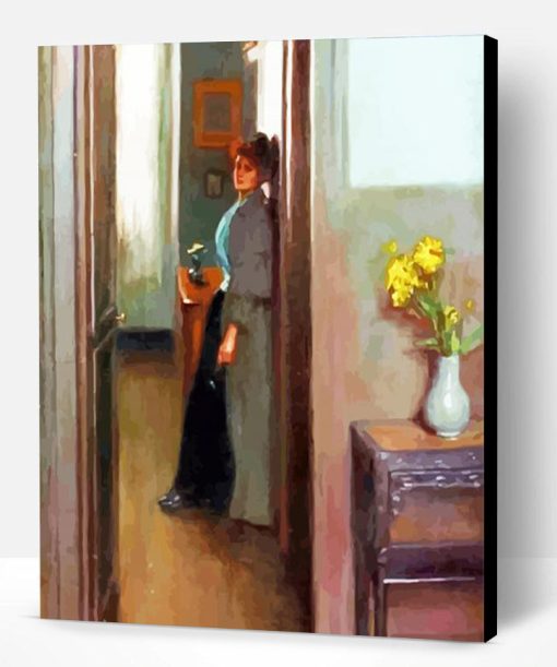 Aesthetic Woman In Doorway Art Paint By Number