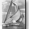 Aesthetic Black And White Sailboats Paint By Number
