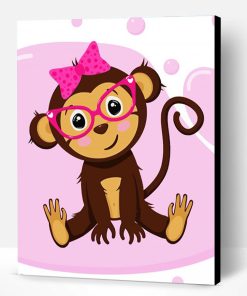 Aesthetic Cute Monkey Girl Paint By Number