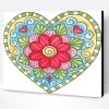 Aesthetic Floral Mandala Heart Paint By Numbers