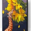 Aesthetic Giraffe Sunflower Art Paint By Number