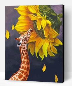 Aesthetic Giraffe Sunflower Art Paint By Number