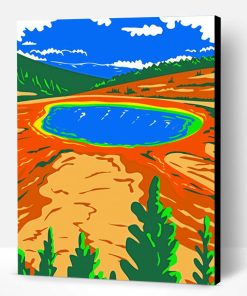 Aesthetic Grand Prismatic Illustration Art Paint By Number