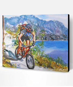 Aesthetic Mountain Bike Art Paint By Numbers