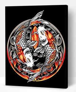 Aesthetic Ying Yang Koi Paint By Number