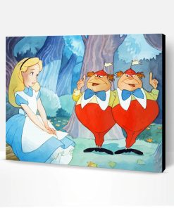 Alice And Tweedle Dee And Deedle Dum Paint By Number