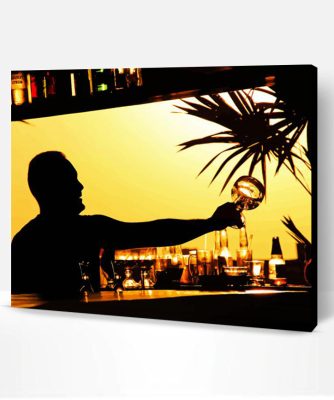 Barman Silhouette Paint By Numbers