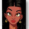 Beautiful Afro Girl Cartoon Illustration Paint By Number
