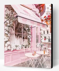 Beautiful Pink Cafe Paint By Number