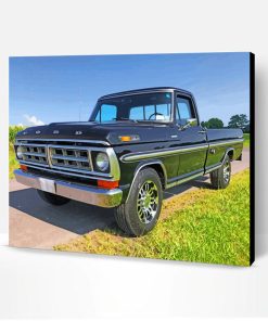 Black 1971 Ford Pickup Car Paint By Number