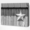 Black And White Barn Star Paint By Numbers