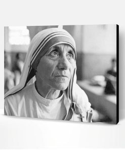 Black And White Mother Teresa Paint By Number