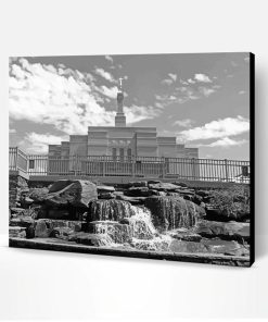Black And White Snowflake Arizona Temple Paint By Number