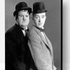Black And White Stan And Ollie Characters Paint By Number