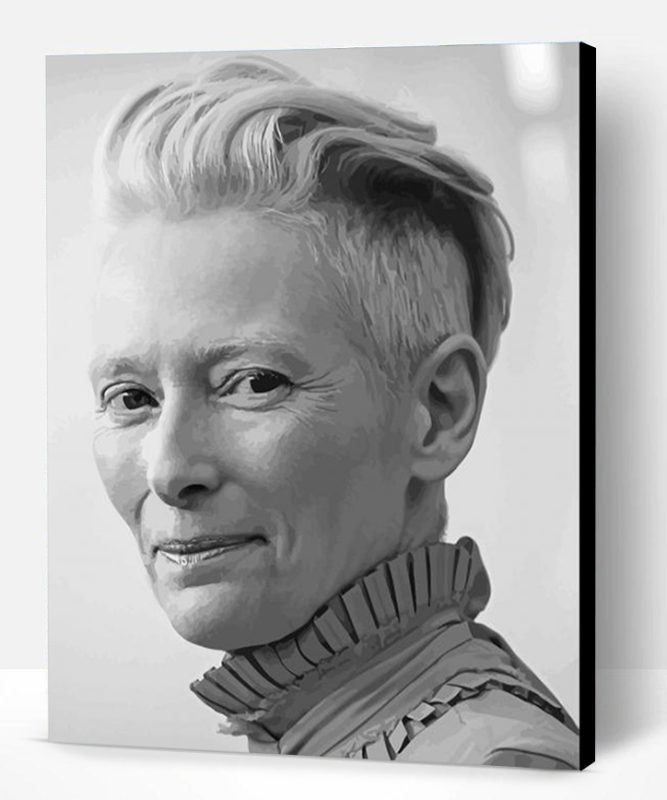 Black And White Tilda Swinton Paint By Number