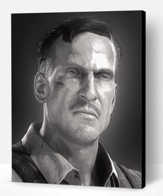 Black And White Edward Richtofen Paint By Number