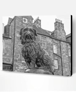 Black And White Greyfriars Bobby Paint By Number