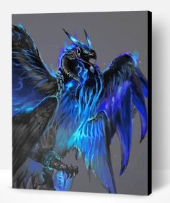 Black Blue Phoenix Paint By Number