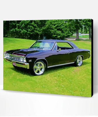 Black Classic 67 Chevelle Paint By Number