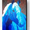 Blue Impressionist Horse Paint By Numbers