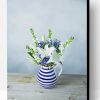 Blue And White Lilies In Jug Paint By Number