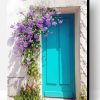 Blue Flower Door Paint By Numbers
