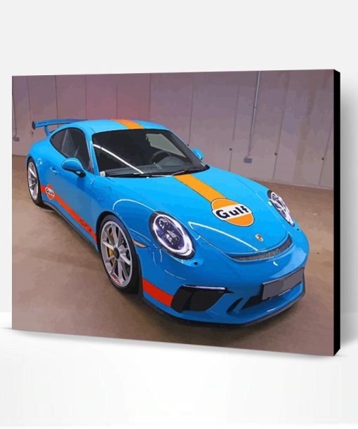 Blue Gulf Porsche Car Paint By Number