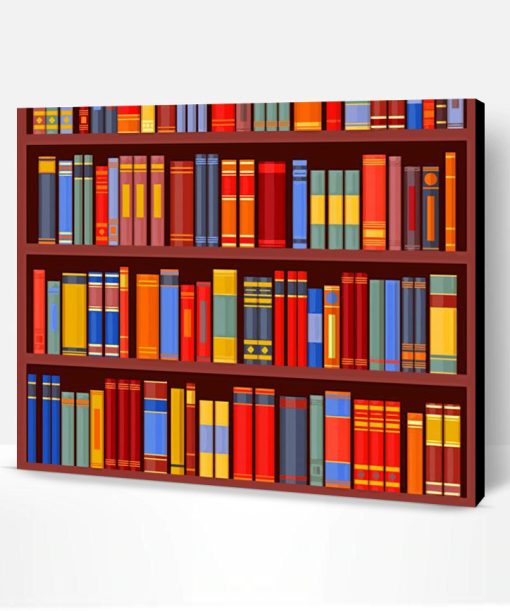 Books On Shelf Paint By Number