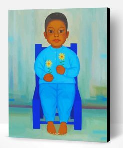 Boy And Flowers By Gustavo Montoya Paint By Number