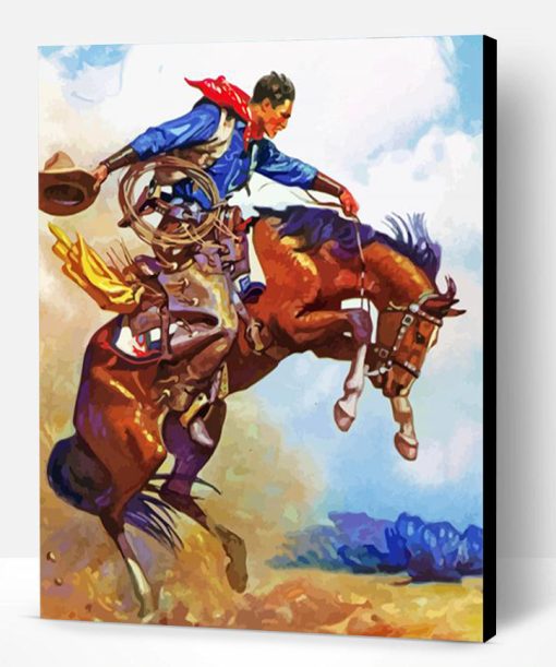 Bucking Bronco Paint By Number