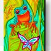 Butterfly With Frog And Gecko Paint By Numbers