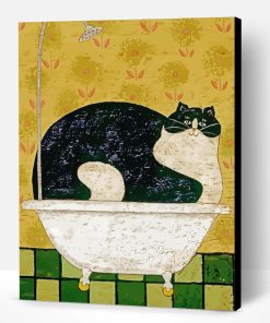 Cat In A Tub Warren Kimble Paint By Number