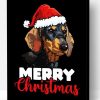 Christmas Daschund - Paint By Number