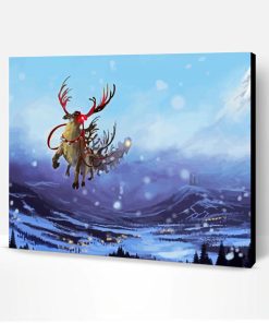 Christmas Rudolf Paint By Number