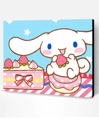 Cinnamoroll Eating Cake Paint By Number