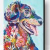 colorful Dog Splatter Paint By Numbers