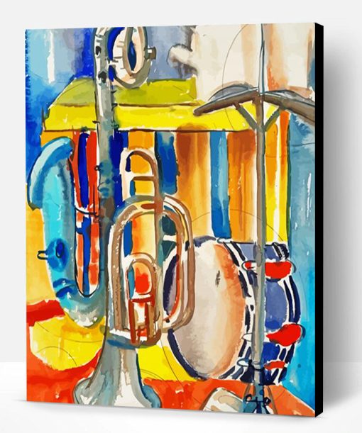 Colorful Drums Abstract Paint By Numbers