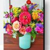 Colorful Flowers Mason Jar Paint By Number