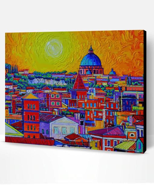 Colorful Rome Abstract Paint By Number