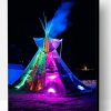 Colorful Teepee In Snow Paint By Number