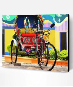Colorful Rickshaw Paint By Numbers