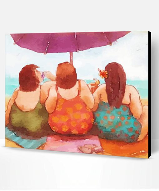 Cool Fat Ladies Beach Paint By Number