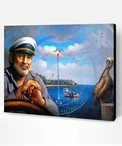 Cool Sea Captain Paint By Number