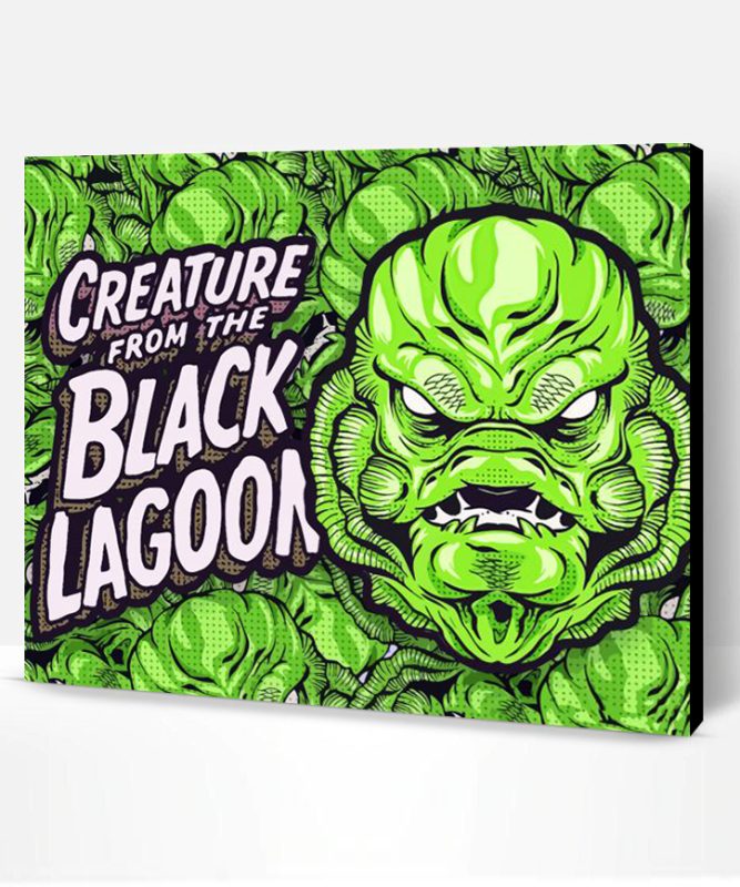 Creature From Black Lagoon Poster Paint By Numbers