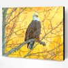 Cute Eagle On A Branch Paint By Number