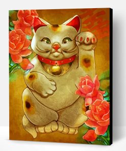 Cute Lucky Cat Art Paint By Numbers