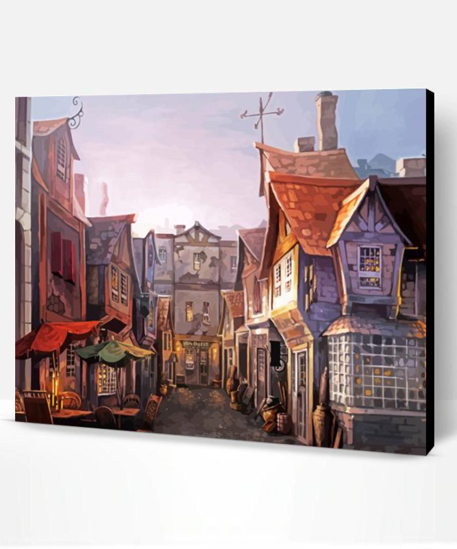 Diagon Alley Landscape Paint By Numbers
