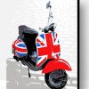 English Red Lambretta Paint By Number